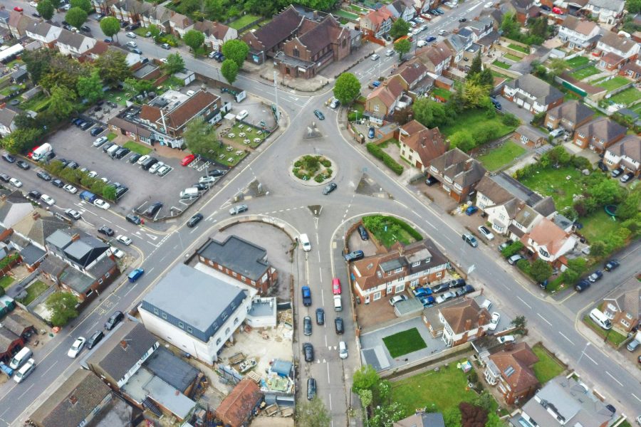 luton aerial shot